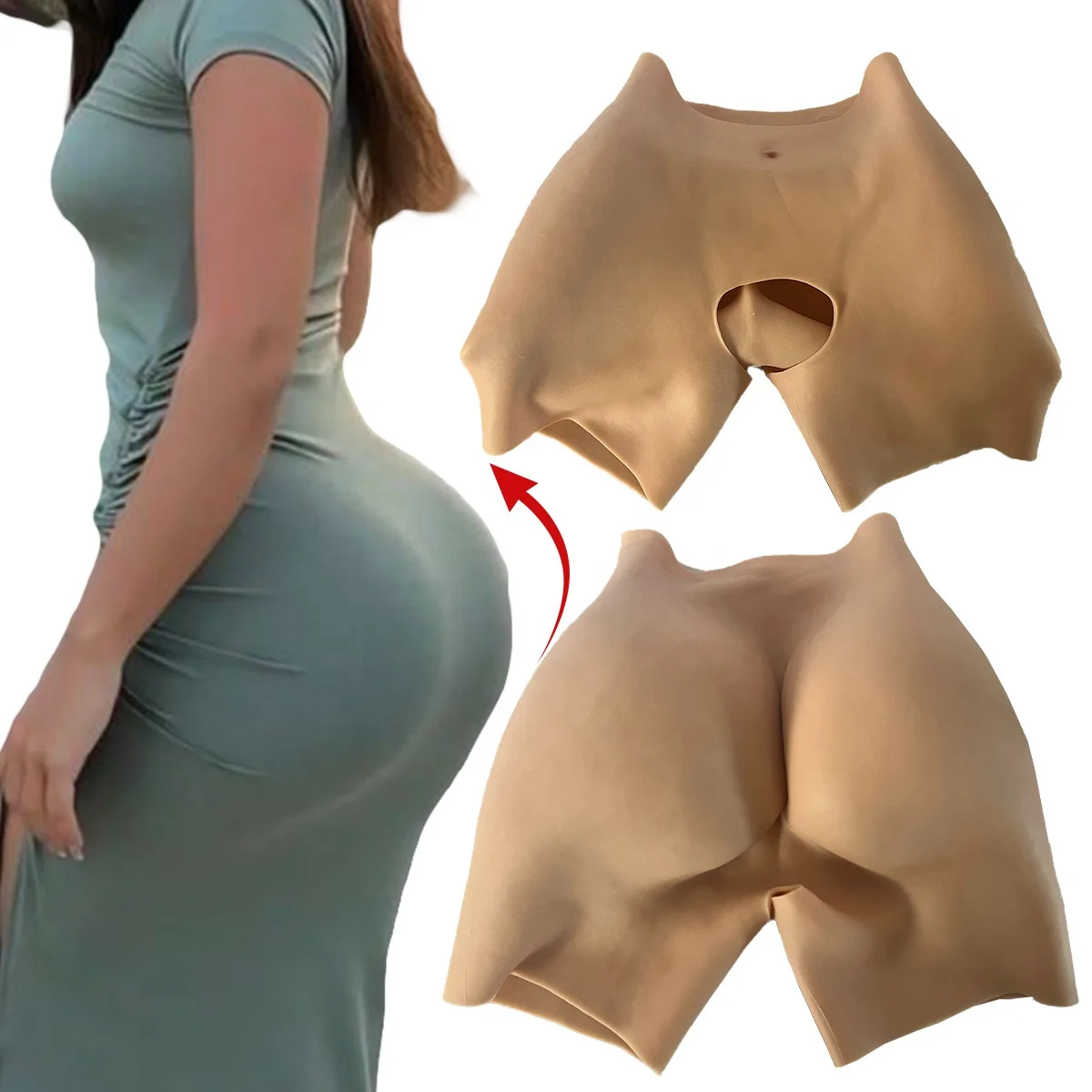 Firm Tummy Control High Waist Shaping Panties Silicone Butt and Hip Silicone Panties Shapewear for Daily Wear Butt for Women