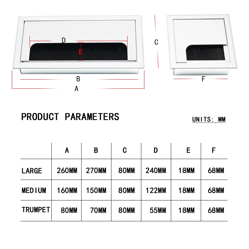 Cable Hole Cover Plastic Conference Table Cable Grommet Computer Desk Cable Grommet