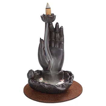 Free 50cones Creative Home Decoration Backflow Stick Incense Burner Waterfall Burner Ceramic Censer For  Teahouse