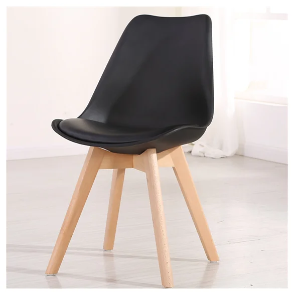 Plastic Tulip Solid Wood Legs Chair Office Chair Tulip Pp Pyramid Chair