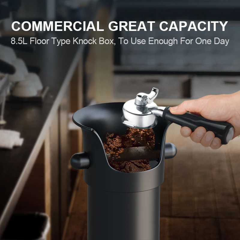 Commercial Abs Plastic Coffee Grounds Bucket Containers Standing Knock Box Floor Drawer Tools Dump Bin Espresso
