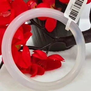 Natural White Ice Agate Simple Clear Fashion Suitable for Girls Bracelet Festival Holiday Gift