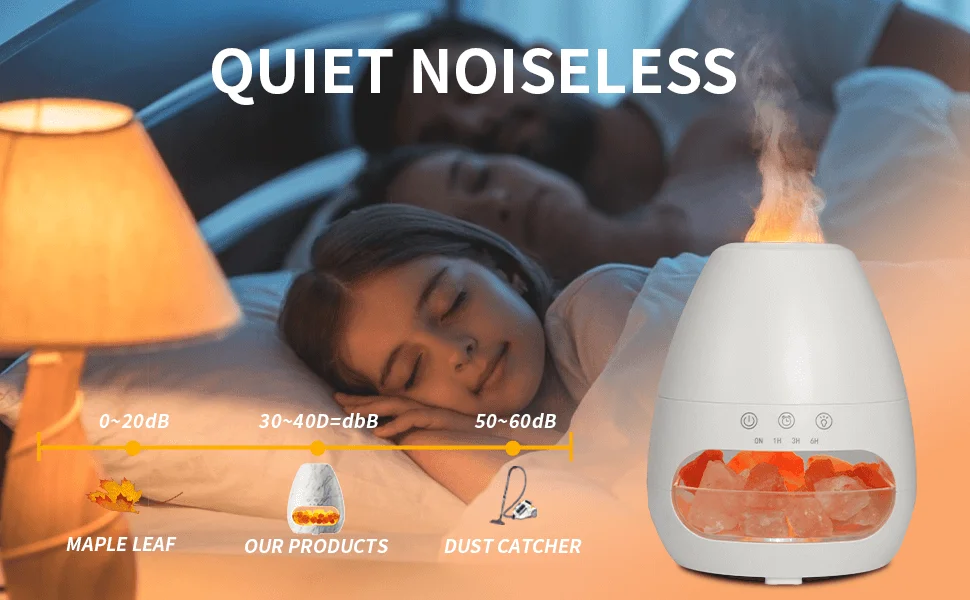 Factory Direct Sale 200ml Salt Stone Fire Flame Humidifier Aroma ...