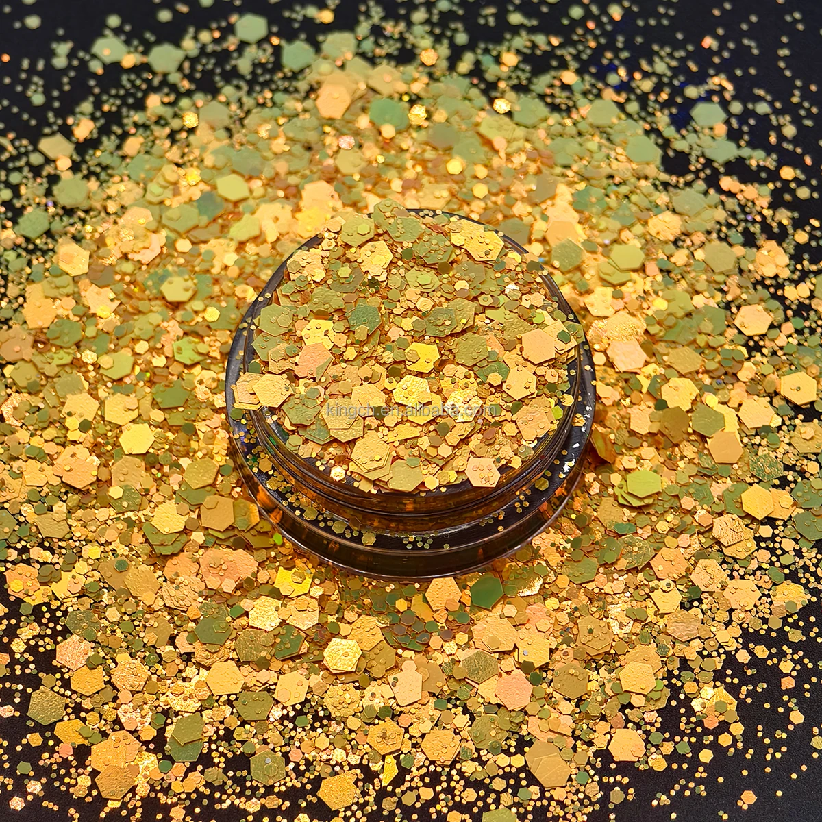 product bulk 15 colors rainbow glitter 5g shaker nail art solvent resistant polyester glitter-7