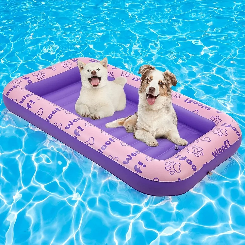 Dog Floating Raft inflatable Dog Floating Bed Can Fold The Pet Dog