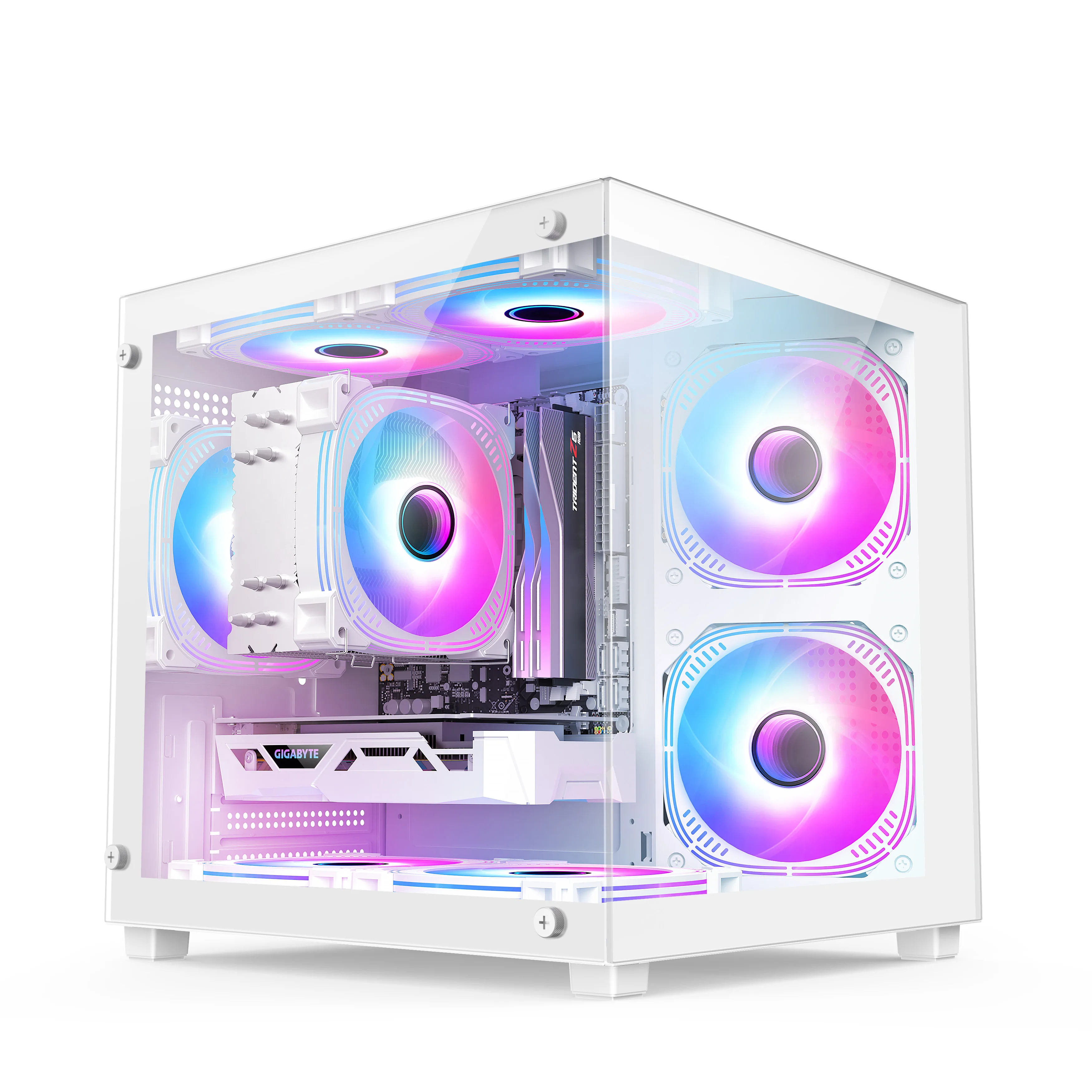 デスクトップコンピューターケース Micro-ATX ゲーミングPCケース