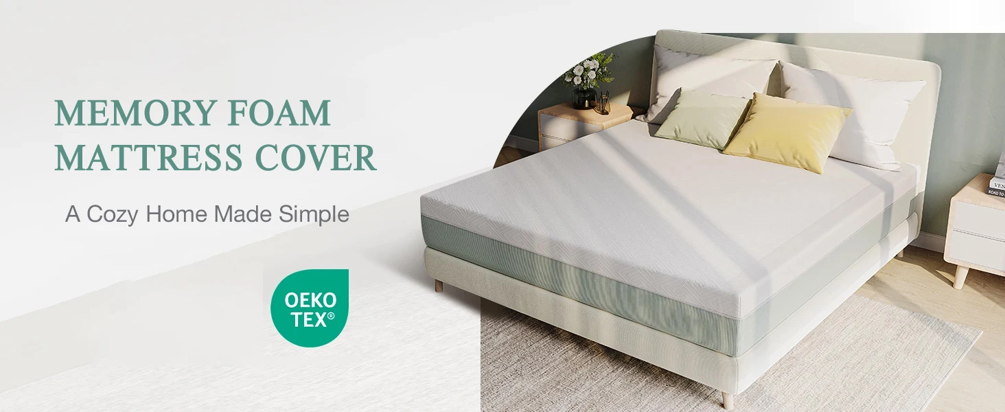 skin friendly 12 inch queen size polyester adult gel memory foam mattress cover with zipper-1