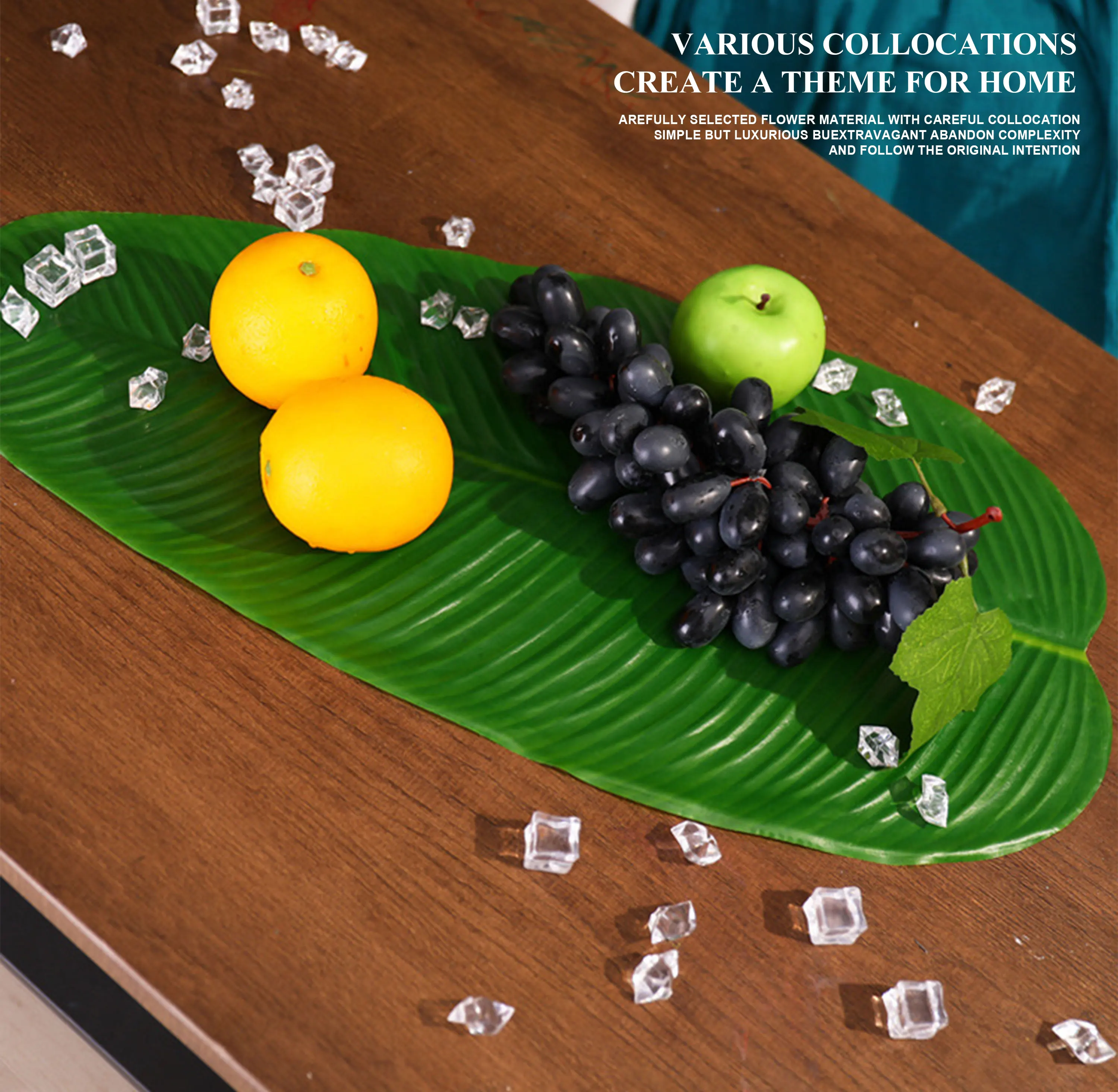 Artificial Banana Leaves Large Faux Tropical Leaves Hawaiian Luau