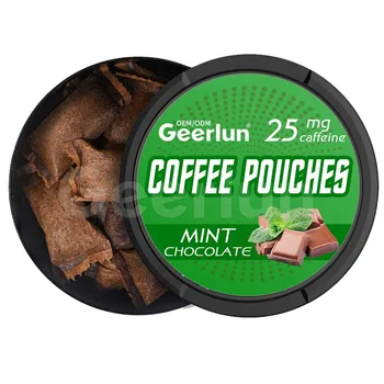 OEM ODM Alpha Coffee Pouches Mint Chocolate Boost Energy Supplement Nootropic & Focus Energy Pouches