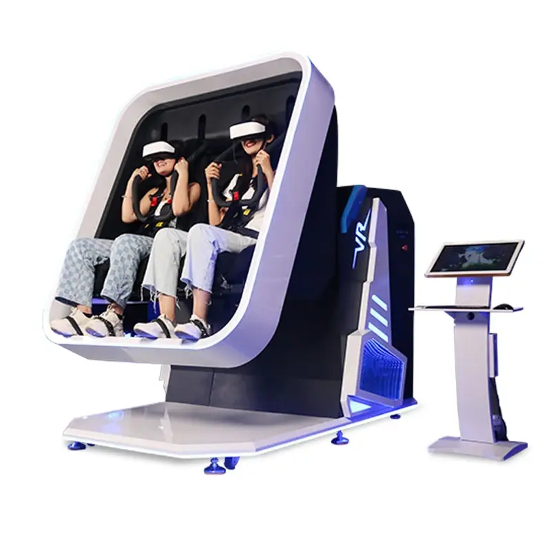 Indoor 9D VR Racing Fly Simulator Other Amusement Park Roller Coaster  Equipment Metal Virtual Reality for Adventure Parks