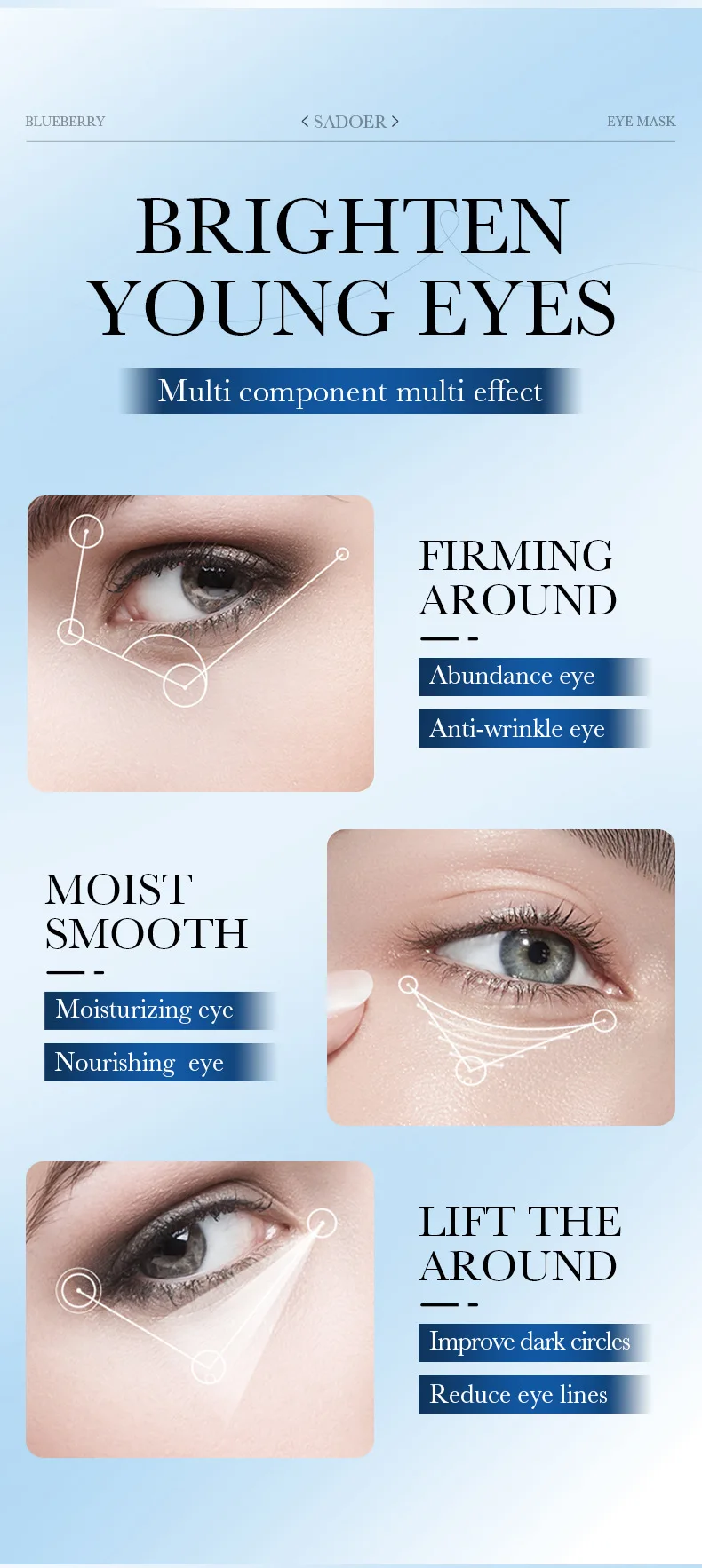 Full English Plant Series SADOER Tightening and Moisturizing Eye Mask Patch 9