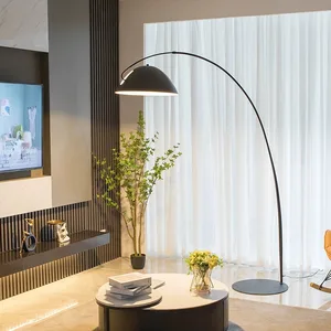 Vertical Creative Standing Light Aluminum Modern Oem Arc Fishing Rod Floor Lamps for Living Room Decor