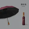 12-bone bronze brushed wood handle-burgundy