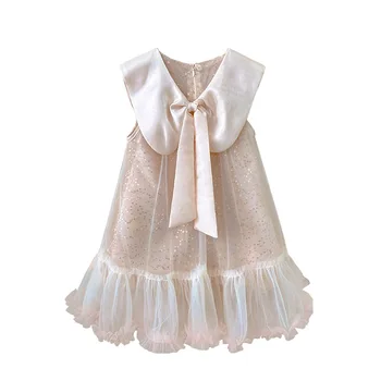 2024 summer baby girl party dress new style fashion thin baby princess dress soft birthday fluffy dress