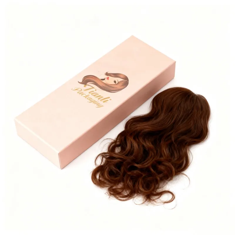 product wholesale digital printing foldable gift box wig extension packaging boxes with ribbon lid and base box for wig-3