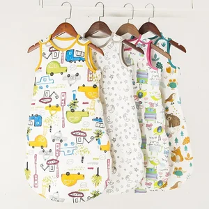 Super Soft 2.5 Tog Baby Sleeping Sack 100% Cotton Printed Sleeveless Baby Wearable Sleeping Bag for Baby