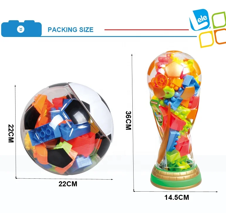 LELE BROTHER Large Interlocking Building Blocks Eco-Friendly Toy