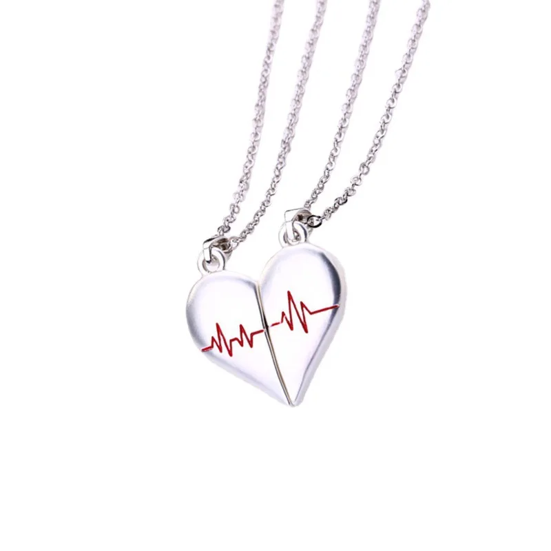 Daraz Pk Heartbeat Chain Design Magnetic Collar Heart Pendant