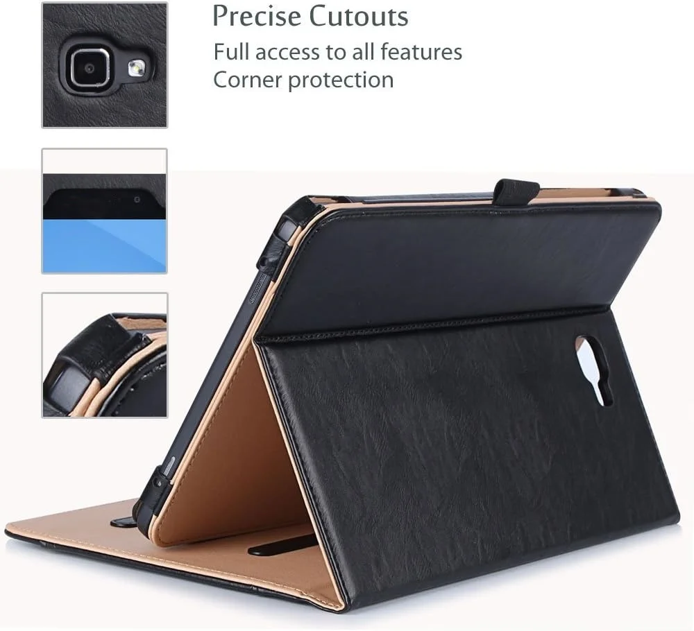 product stand protective case for samsung galaxy tab a 101 tablet with multiple viewing angles and document pocket laudtec-6