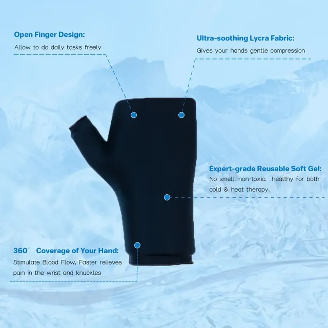 Cold and Hot Arhtitis Gloves Therapy Compression Gloves Hand Arthritis Joint Pain Relief Health Care Gloves