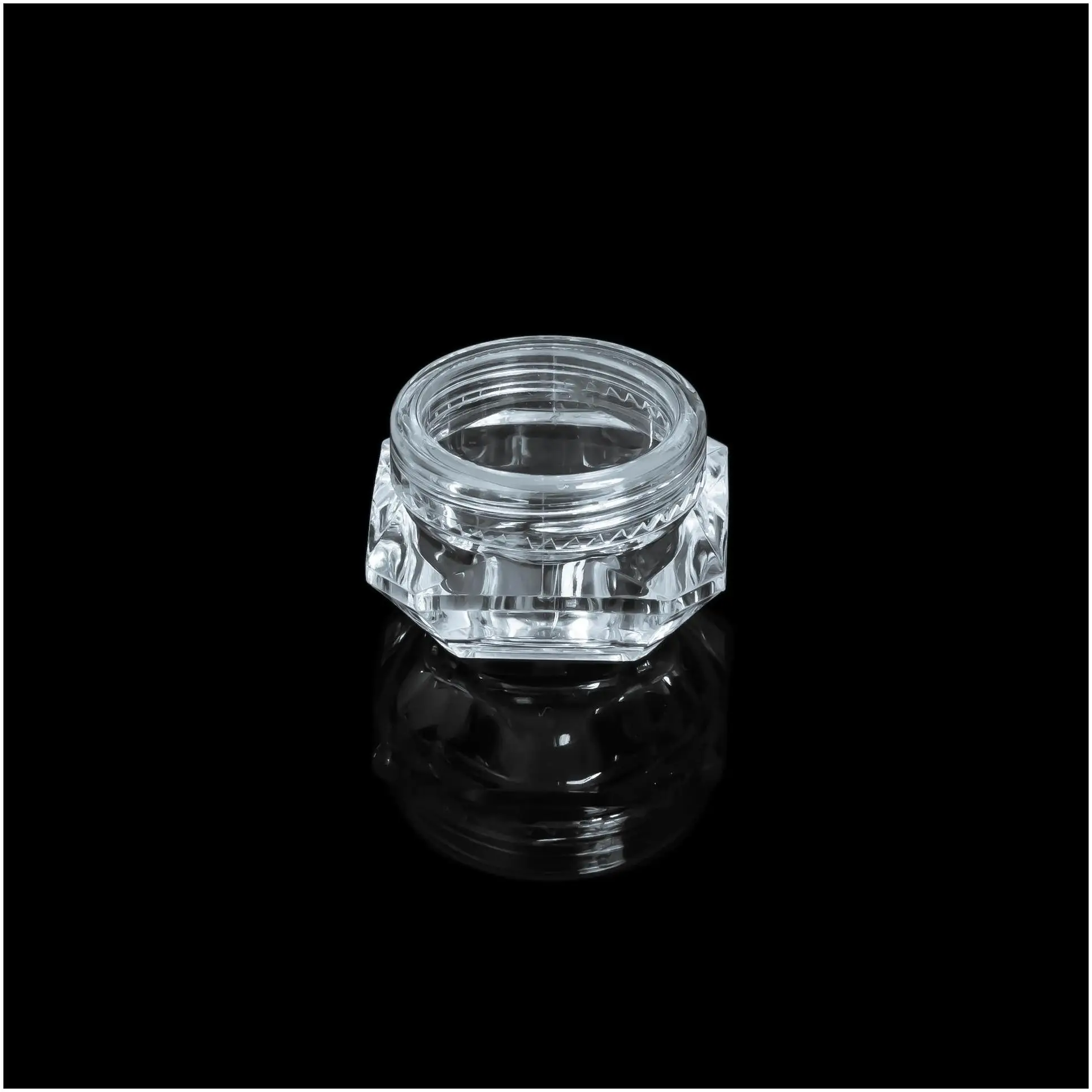 Cosmetic Plastic Jar With Lid Lip Balm Frosted Double Wall Custom Black