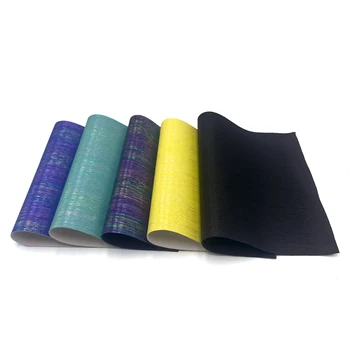 China factory wear-resistant scratch resistant two color line gradient pu leather