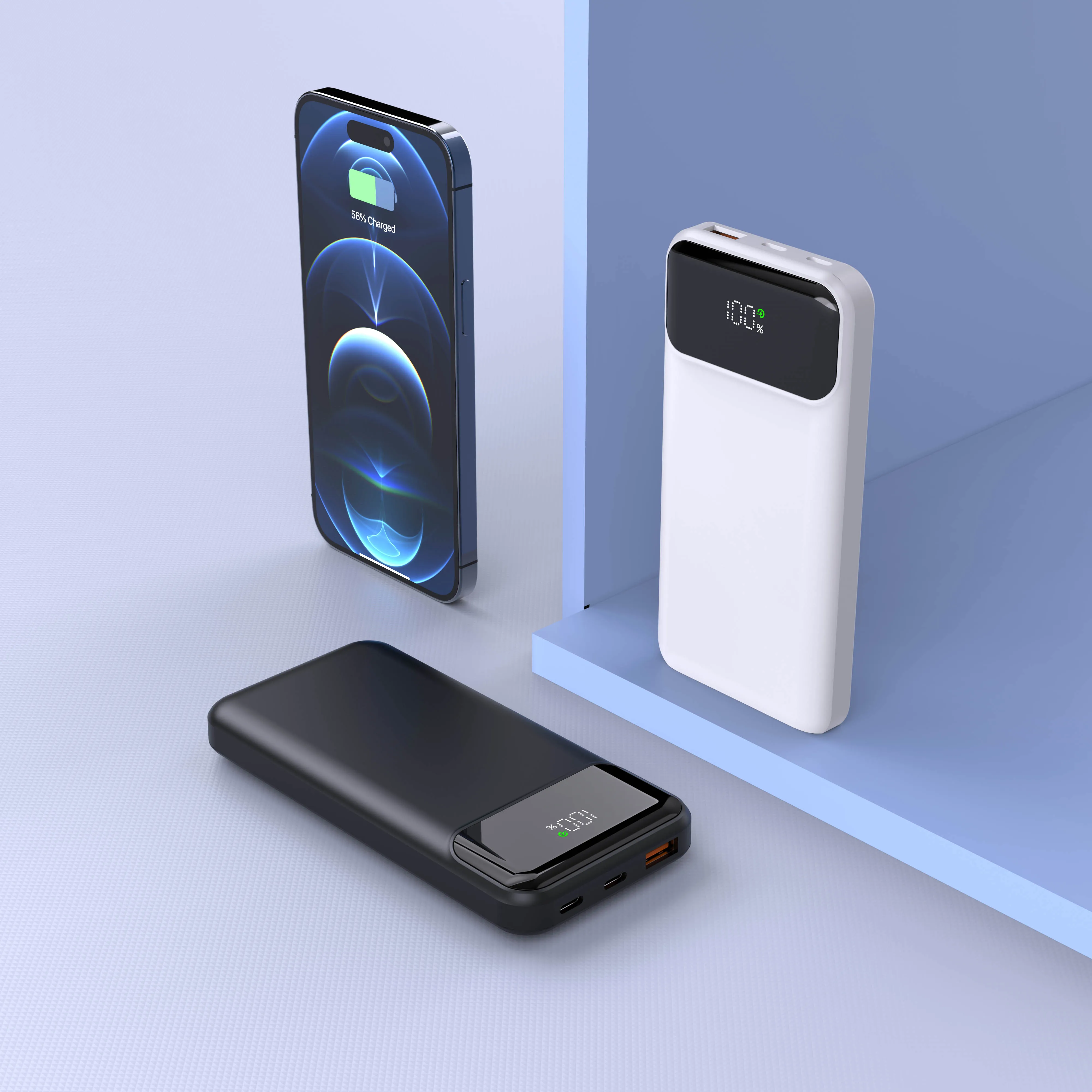 Qc Pd Fast Charging Power Bank 20000mah Portable Mobile Battery Charge