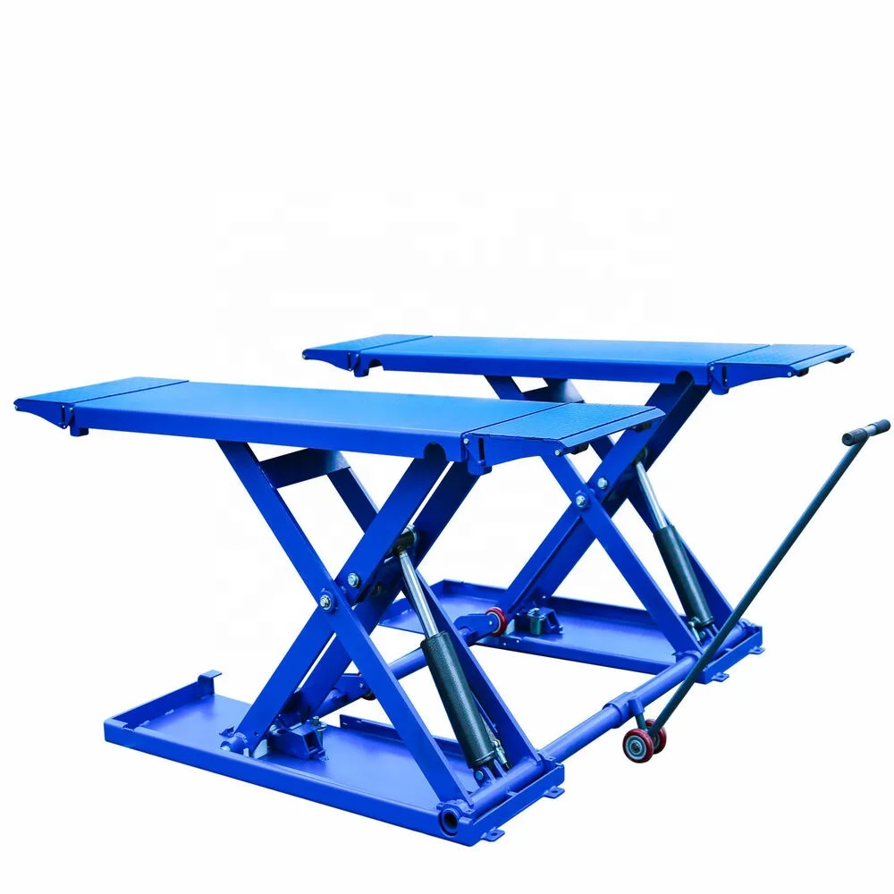 Hydraulic Electric Garage Horizontal Scissor Lift Low Rise Car Lift