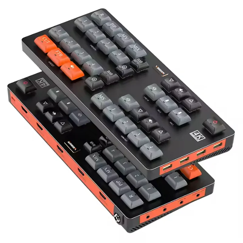 4K Wireless Audio Transmitter 4-Channel Video Switcher for HD VGA Outputs Live Streaming Camera