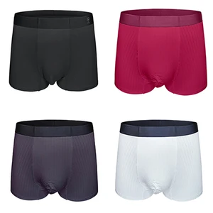 Men's Trunks Boxerjock Rib Boxer Briefs for Male Customized Elastic Waistband Body-hugging New Underwear Athletic Fit 3D Pouch