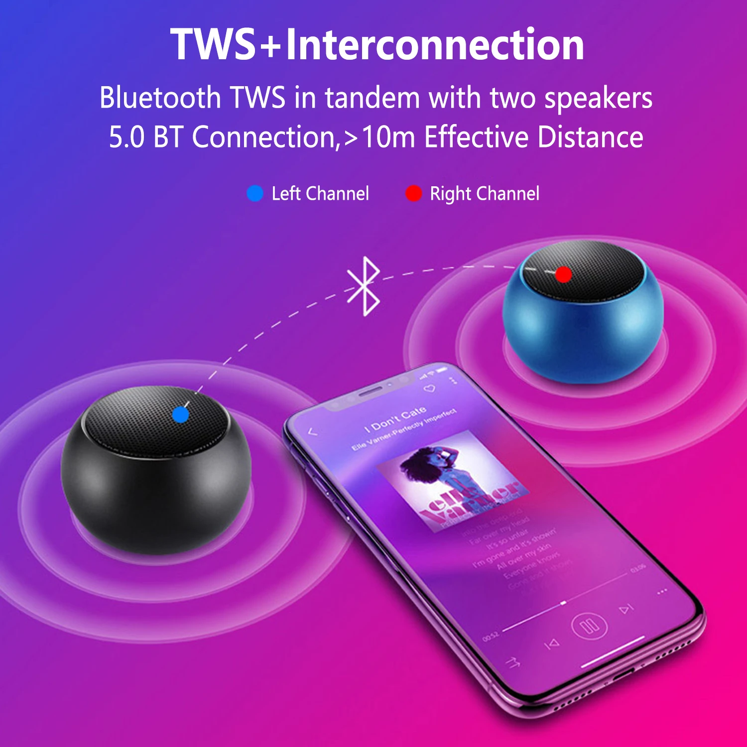Mini Speakers Bluetooth 3W Small Portable Wireless Speaker with Lanyard Water Resistant Wireless Stereo Pairing Small Speaker