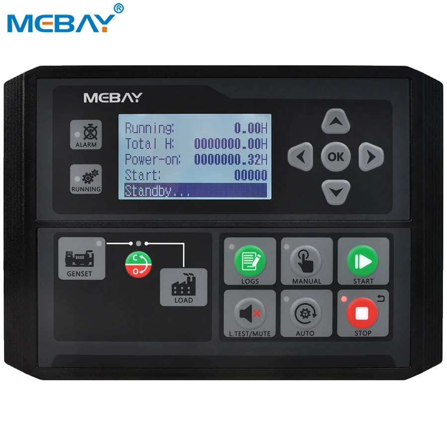 MEBAY Auto Start Generator Control Panel DC40D MK4 PC Connection Remote Start Genset Module