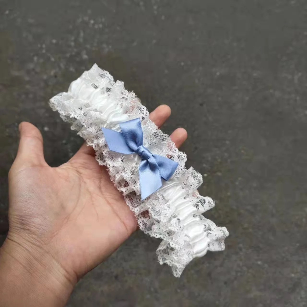 Wholesale Customized Design Cheap Lace Garter Belt Handmade Bridal Wedding  Garter with Bow