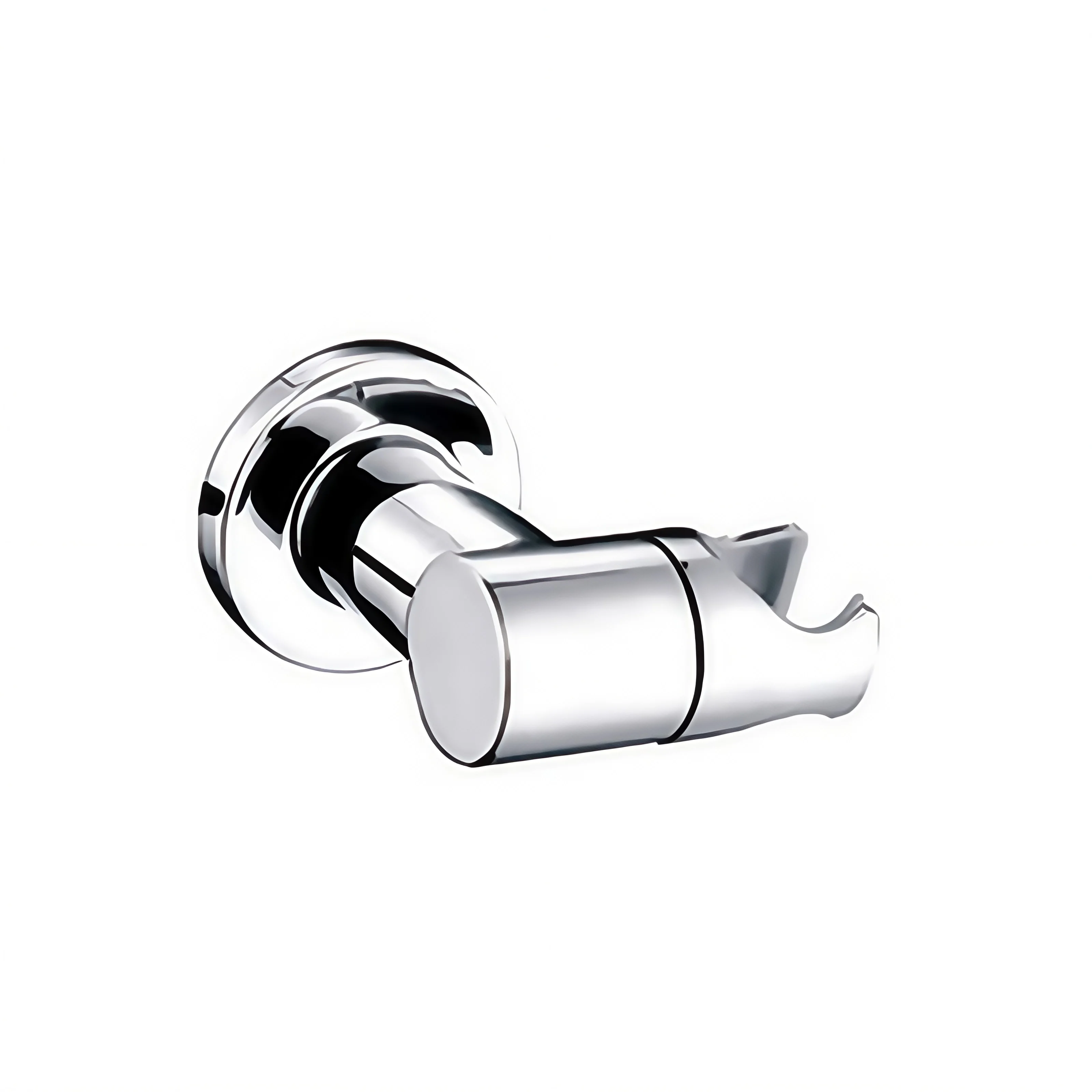 L Round Brass Wall Bracket