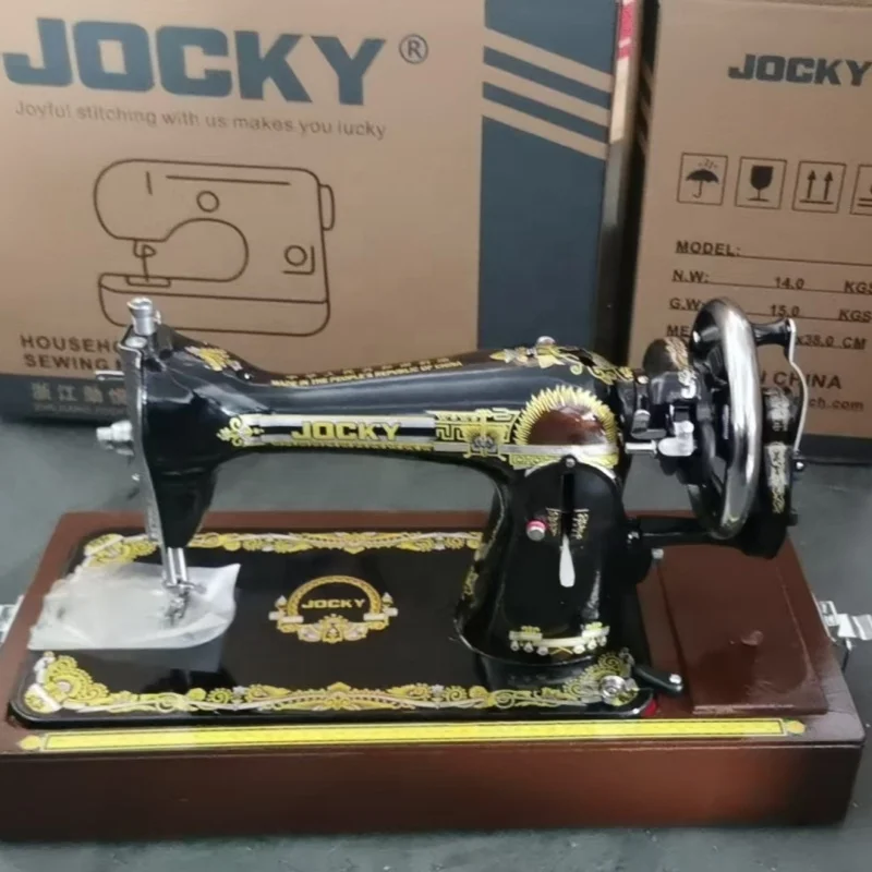 JOCKY JA2-1 Household Electric Manual Hand Sewing Stitching Machine Domestic Wooden case Home Use