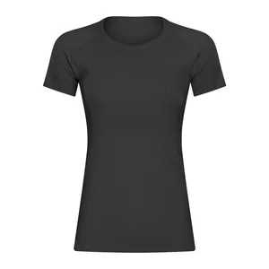 Women's Short Sleeve Round Neck Sports T-shirt Running Fitness Top Slim Breathable Shape Yoga Short Sleeve