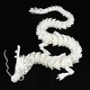 Dragon chinois blanc en soie 45cm