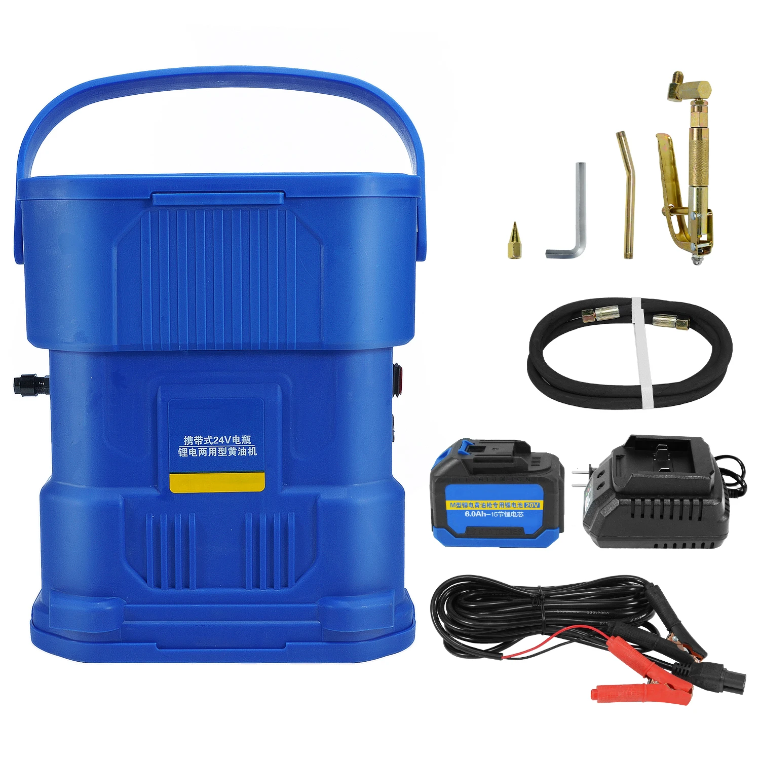 Electric Grease Gun Kit Li Ion Battery Power 12000 PSI Cordless Rechargeable Automatic 2 Purpose Excavator Oil Injector Electric Grease Gun Kit Li Ion Battery Power 12000 PSI Cordless Rechargeable Automatic 2 Purpose Excavator Oil Injector