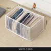 Caja de almacenamiento para jeans blanca de 7 compartimentos.