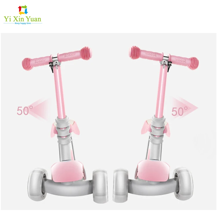 
 Новый трехколесный детский скутер с мягким сиденьем, складной, с большим колесом, детский скутер с регулируемой высотой  