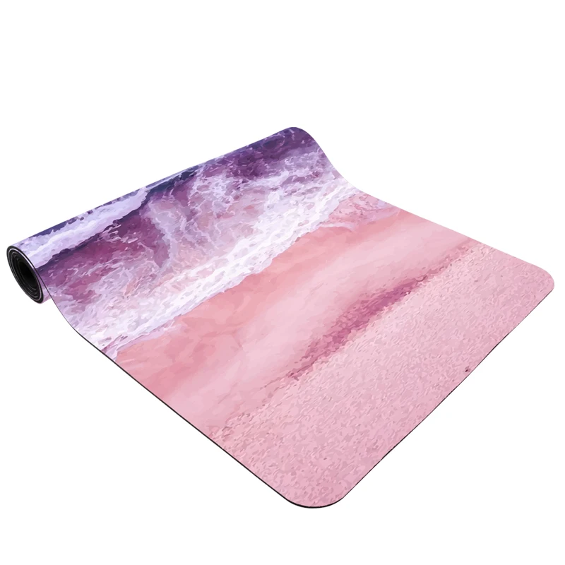 Микрофибра замша песчаный пляж дизайн фитнес фирменный Коврик для йоги индивидуальный логотип доступен Противоскользящий Прочный моющийся Водонепроницаемый