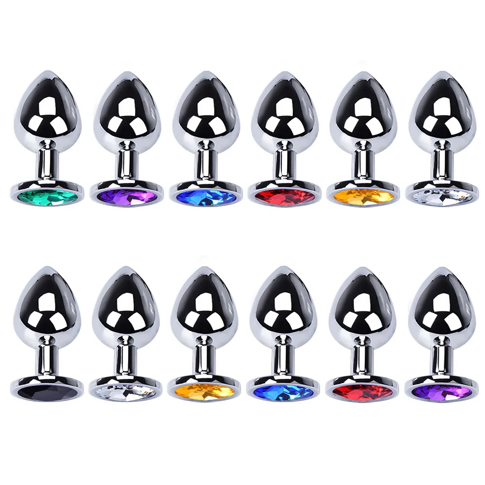Kovida 3-teiliges Set S M L Metall Analplug Edelstahl Erotikspielzeug  Kristall-Schmuck Analdildo Fetisch Erwachsenen-Sexspielzeug Anal-Butt-Plug  fr Mnner| Alibaba.com