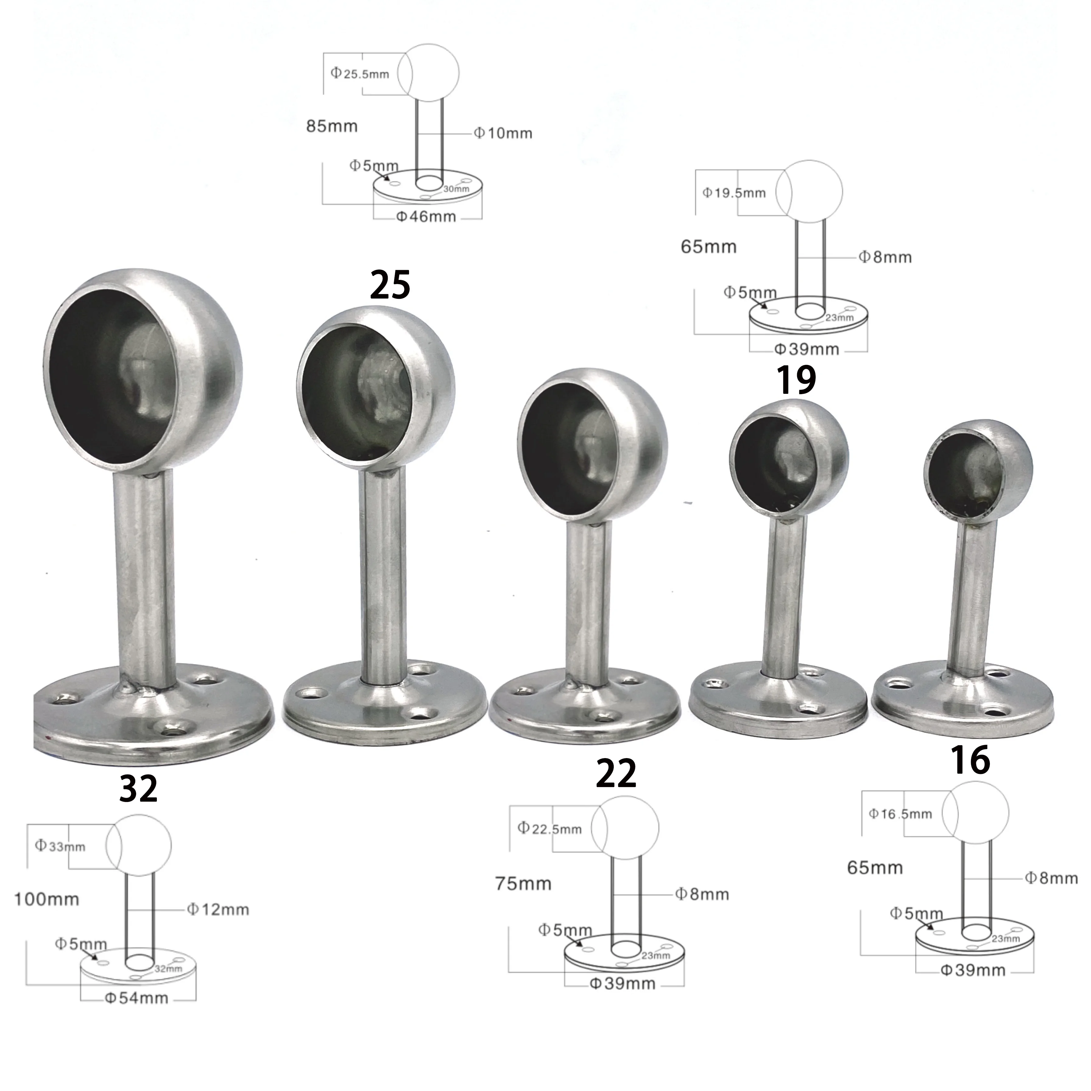 Фланцевый кронштейн для ванной комнаты от производителя из нержавеющей стали вешалки