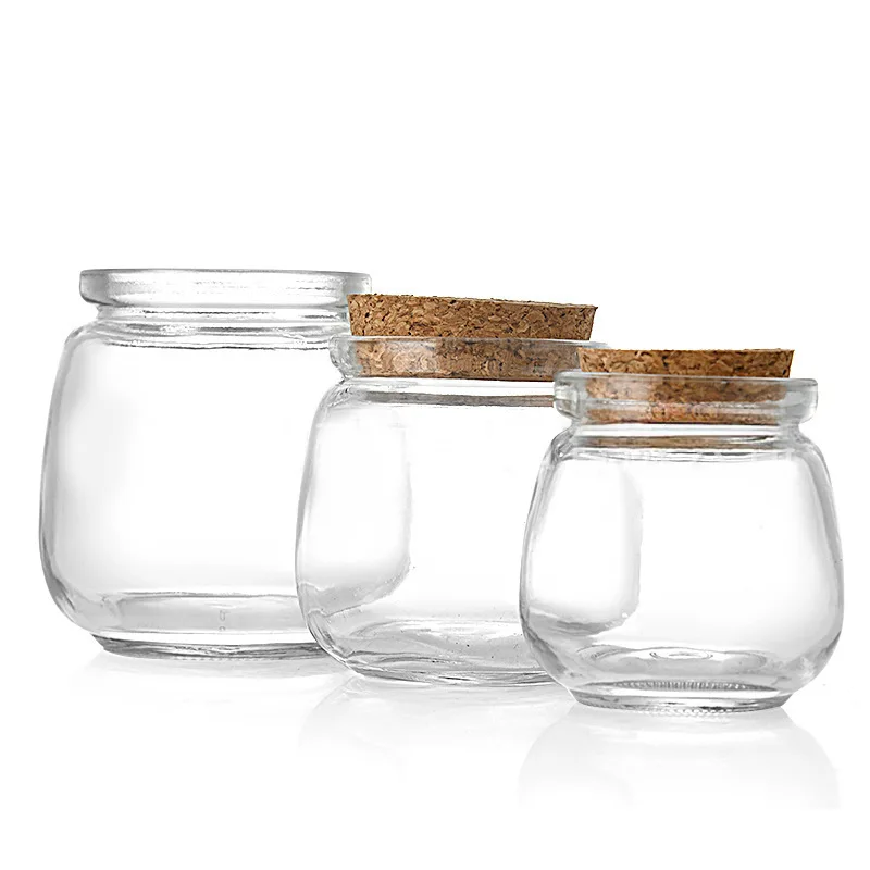 100ml 200ml 300ml Glass Pudding Cup With Lid Yogurt Jar