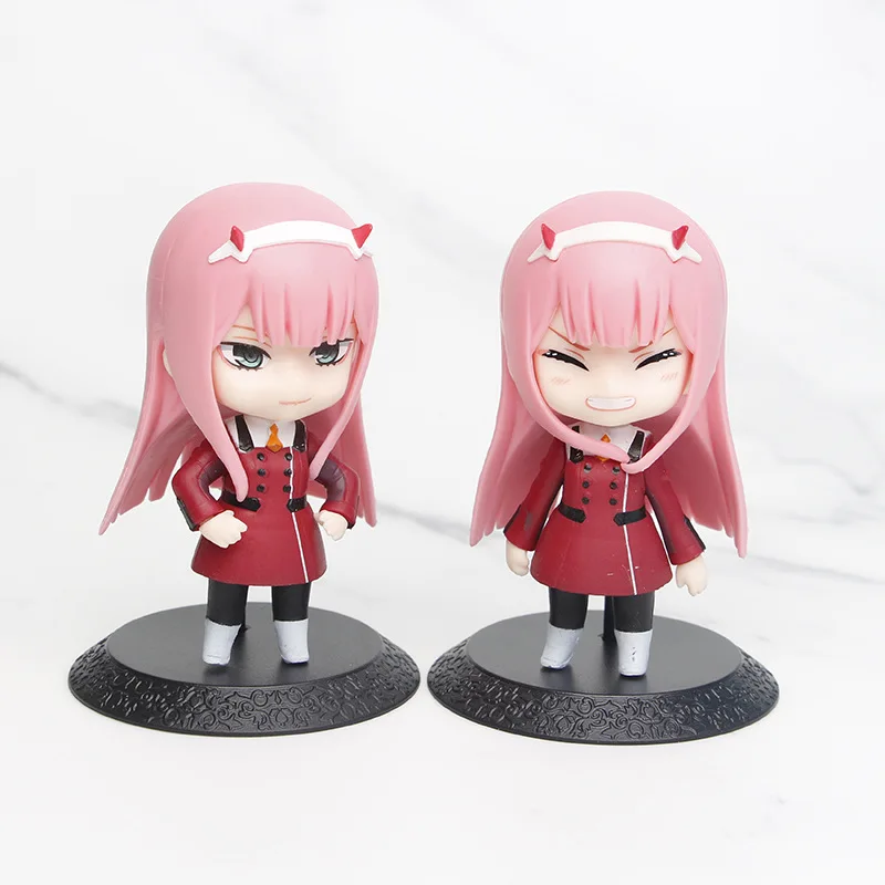 DARLING in the FRANXX Zero Two 02 Cartoon Toy Action Figure Set 10cm PVC Model Toy for Kids 3Style Anime Figures