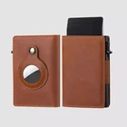 Wallet Airtag Wallet Case RFID Protection Anti Lost Airtag Wallet Holder Credit Card Airtag Wallet Leather