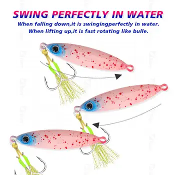 CHEERY Phantom 30g-80g Luminous Light-weight Iron Plate Lure Artificial Hard Bait for Sea Fishing Boat Use – Hard Lure – view 5