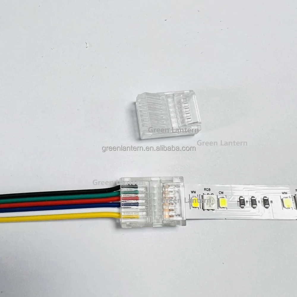 6pin 12mm LED Strip Connectors - RGB+CW+WW RGBCCT RGBWW