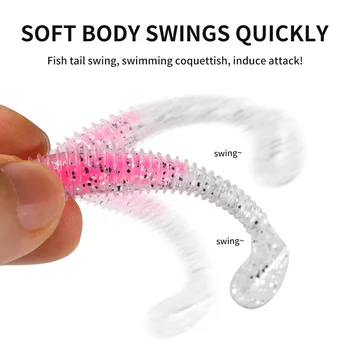 Wholesale T-Tail Lead Fish Lure Boxed, 9.5cm 20g Long Cast Glow-in-the-Dark Fishing Lure, JIG Lead Head T-Tail Soft Bait – Soft Lure – view 5
