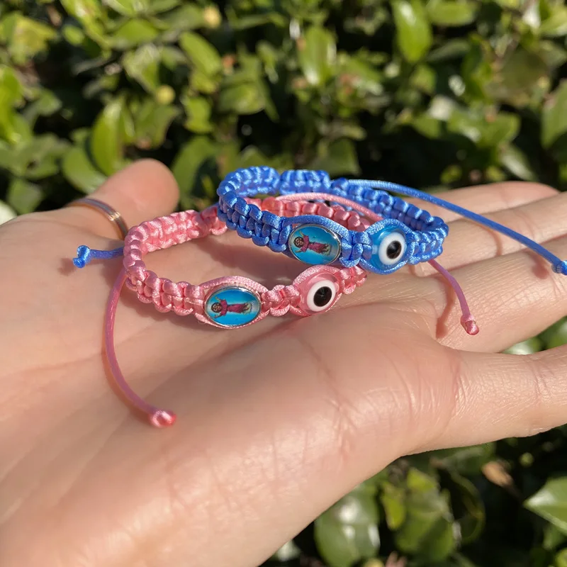 Baby Jesus Bracelet Blessed Jewelry Evil Eye Beads Mexican Catholic Divino  Nino Bracelet Newborn Gift